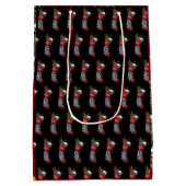 Creepy Gothic Christmas Skull Medium Cadeauzakje (Achterkant)