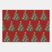 Creepy Gothic Christmas Skull Wrapping Papier Inpakpapier Vel (Voorkant 3)