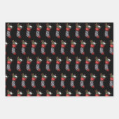 Creepy Gothic Christmas Skull Wrapping Papier Inpakpapier Vel (Voorkant)