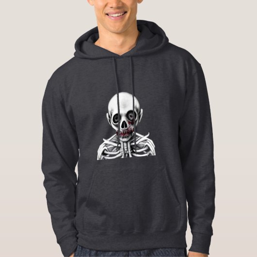 Creepy Gothic Deformed Skeleton Zombie Monster Hoodie (Voorkant)