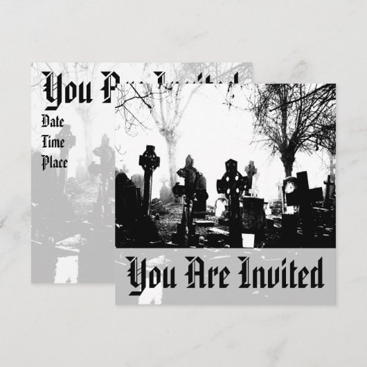 Creepy Gothic Graveyard Kaart (Voorkant / Achterkant)