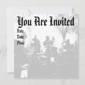 Creepy Gothic Graveyard Kaart (Achterkant)