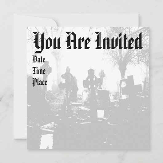 Creepy Gothic Graveyard Kaart (Achterkant)