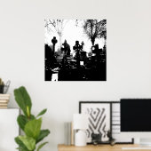 Creepy Gothic Graveyard Poster (Thuiskantoor)