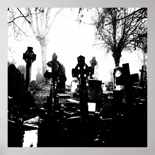 Creepy Gothic Graveyard Poster (Voorkant)