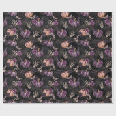 Creepy Gothic Halloween spiderwebs Wrapping Paper Cadeaupapier (Vlak)