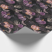 Creepy Gothic Halloween spiderwebs Wrapping Paper Cadeaupapier (Hoek)