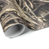 Creepy Gothic Horror Demon Biomatter Cadeaupapier (Rol Hoek)