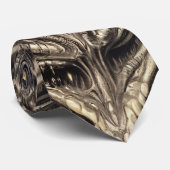 Creepy Gothic Horror Demon Biomatter Stropdas (Opgerold)