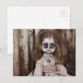 Creepy Gothic Porcelain Doll Victoriaans Gothic Briefkaart (Voorkant / Achterkant)