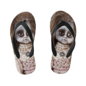 Creepy Gothic Porcelain Doll Victoriaans Gothic Kinder Teenslippers (Voetbed)