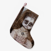 Creepy Gothic Porcelain Doll Victoriaans Gothic Kleine Kerstsok (Voorkant (Hangend))