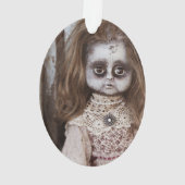 Creepy Gothic Porcelain Doll Victoriaans Gothic Ornament (achterkant)