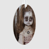 Creepy Gothic Porcelain Doll Victoriaans Gothic Ornament (voorkant)