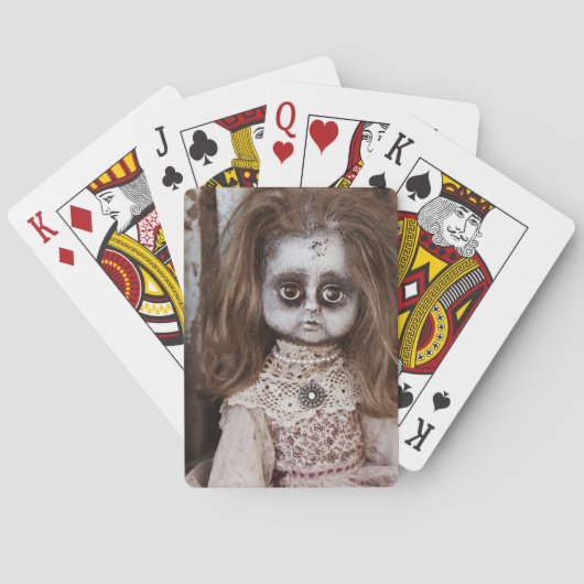 Creepy Gothic Porcelain Doll Victoriaans Gothic Pokerkaarten (Achterkant)