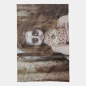 Creepy Gothic Porcelain Doll Victoriaans Gothic Theedoek (Verticaal)