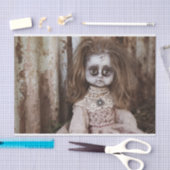 Creepy Gothic Porcelain Doll Victoriaans Gothic Tissuepapier (Craft)
