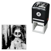 Creepy Gothic Porcelain Doll Victoriaans Gothic Zelfinktende Stempel (In situ)