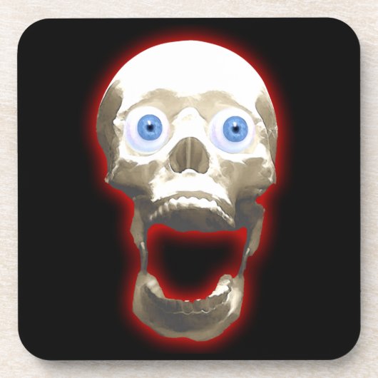 Creepy Gothic Screaming Skull Art Onderzetters (Voorkant)