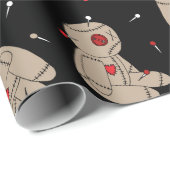 Creepy Gothic Voodoo Dolls Halloween Cadeaupapier (Rol Hoek)