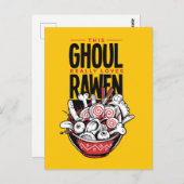 Creepy Goul Love Rawen Halloween Briefkaart (Voorkant / Achterkant)