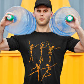 Creepy grappy 5 dansende skelet Happy Halloween T-shirt