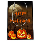 Creepy Graveyard Halloween Party Medium Cadeauzakje (Voorkant)