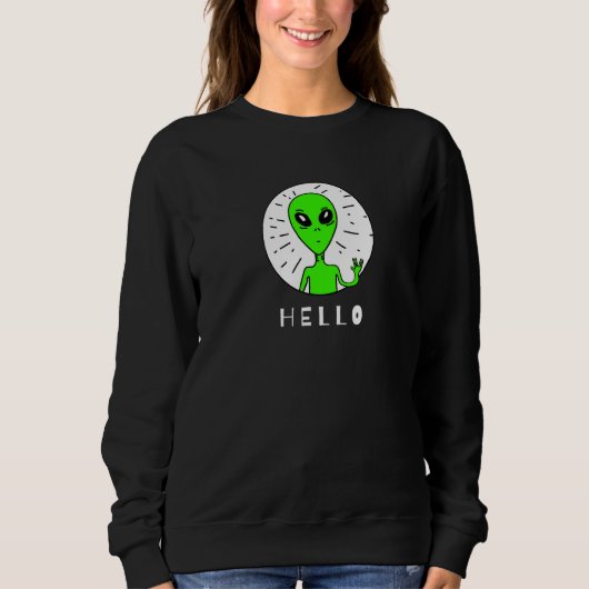 Creepy Green Alien Trui (Voorkant)