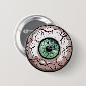 Creepy Green Eye-Button Ronde Button 5,7 Cm (Voorkant /achterkant)