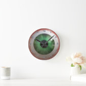Creepy Green Eyeball Halloween Fun Clock Ronde Klok (Huis)