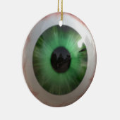 Creepy Green Eyeball Keramisch Ornament (Rechts)