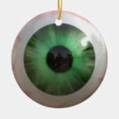 Creepy Green Eyeball Keramisch Ornament (Voorkant)