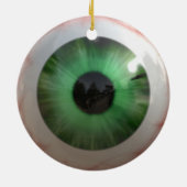 Creepy Green Eyeball Keramisch Ornament (Achterkant)