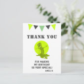 Creepy Green Slime Monster Birthday Dank u Briefkaart (Staand voorkant)