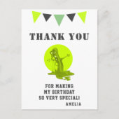 Creepy Green Slime Monster Birthday Dank u Briefkaart (Voorkant)