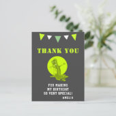 Creepy Green Slime Monster Birthday Dank u Briefkaart (Staand voorkant)