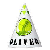 Creepy Green Slime Monster Kind Birthday Party Feesthoedjes (Voorkant)