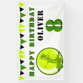 Creepy Green Slime Monster Kind Birthday Party Spandoek (Verticaal)