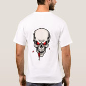 Creepy griezelige schedel met gloeiende rode ogen  t-shirt (Achterkant)