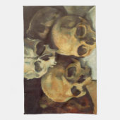 Creepy griezelige schedels  Halloween Theedoek (Verticaal)