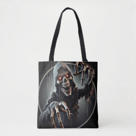 Creepy Grim Reaper Horror Tote Bag
