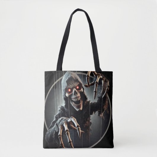 Creepy Grim Reaper Horror Tote Bag (Voorkant)