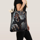 Creepy Grim Reaper Horror Tote Bag (Dichtbij)