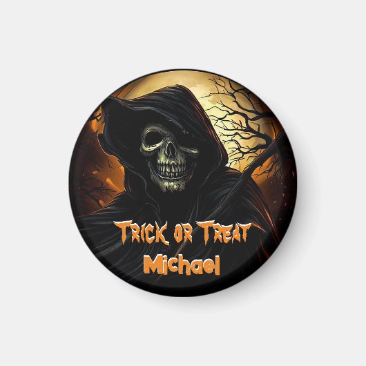 Creepy Grim Reaper Trick or treat Magneet (Voorkant)