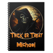 Creepy Grim Reaper Trick or treat Notitieboek (Voorkant)