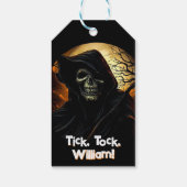 Creepy Grim Reaper Verjaardag Cadeaulabel (Achterkant)