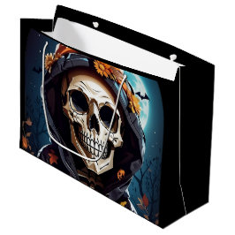 Creepy Grinning Skeleton Halloween Verjaardag Groot Cadeauzakje