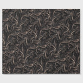 Creepy Gross Alien Worm Dark Brown Cadeaupapier (Vlak)