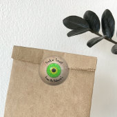 Creepy Gross Green Eye Halloween Trick or treat Ronde Sticker