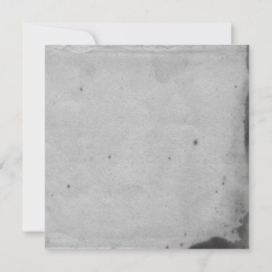 Creepy Grunge Graveyard Halloween Party Kaart (Achterkant)